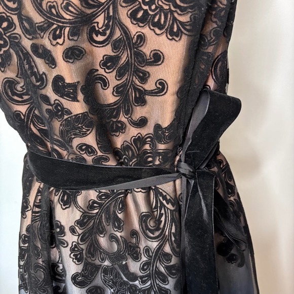 Adrianna‎ Papell Dress Womens Size 20W Black Lace Strapless Blue Evening Party - Picture 5 of 14